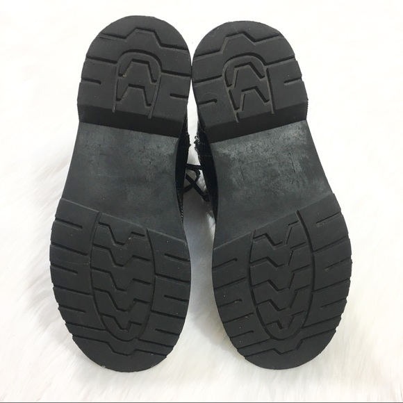 D-Signed Black Patent Leather Studs Combat Boots 3 - Picture 8 of 8